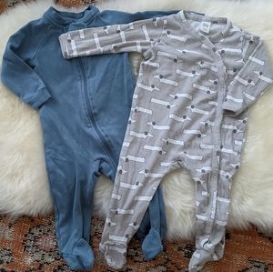 Pact Footed Pajamas + Nordstrom Footed Pajamas